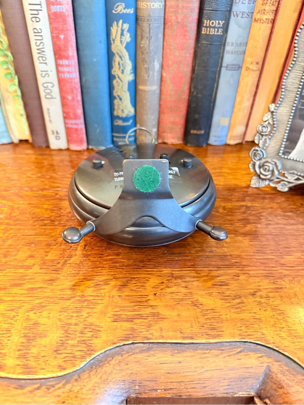 Pottery Barn Bronze Table Clock Pocket Watch - Picture 11 of 16